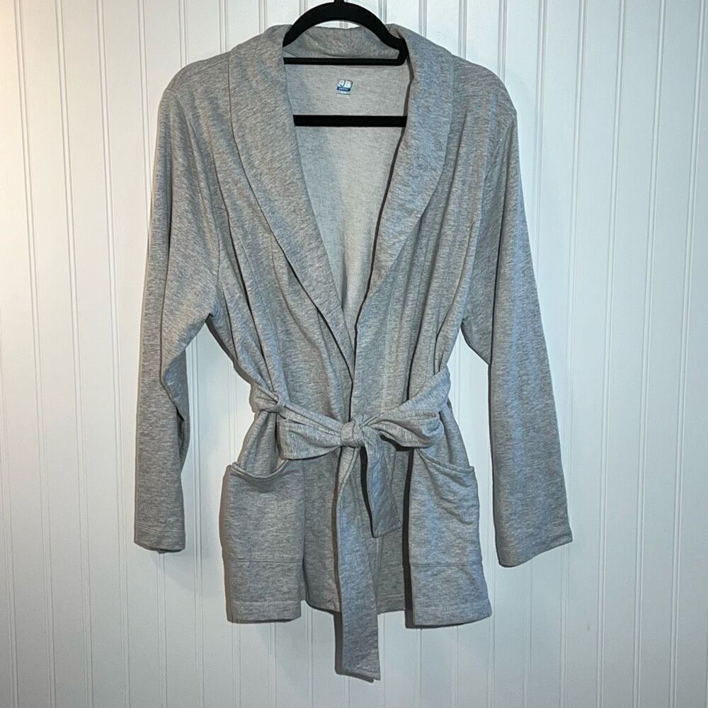 SB Active Cardigan Womens XLarge Gray Belted With Pockets Athleisure Classiccore